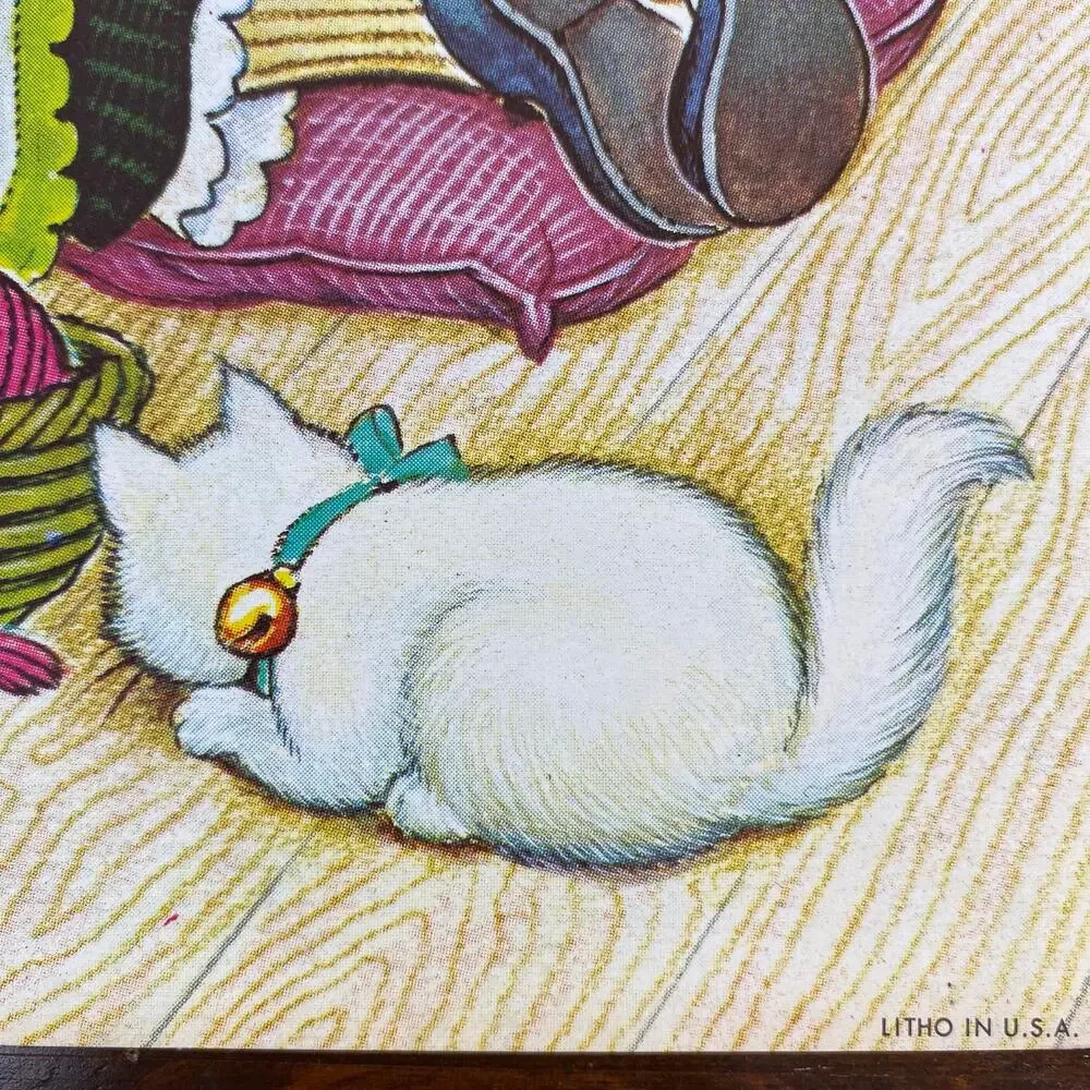 Two Vintage Lithograph Prints Teri-Tots Collection K. Chin 1973 Whimsical 12”x9”